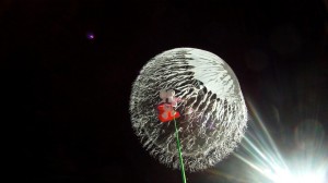 High-altitude balloon during burst
