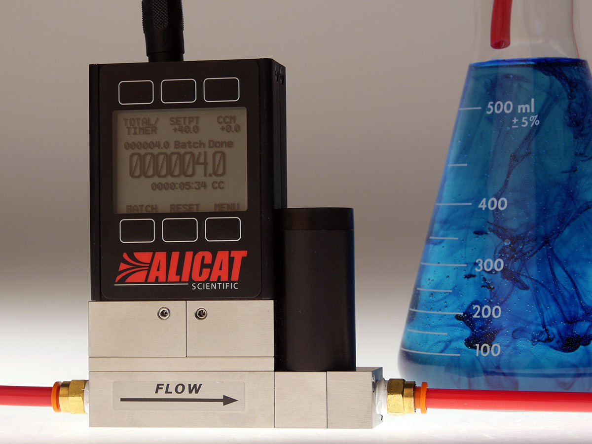Alicat's Precision Dispensing Package marries our flow totalizer with high-speed batch processing.