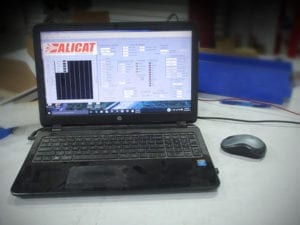 laptop with LabVIEW interface
