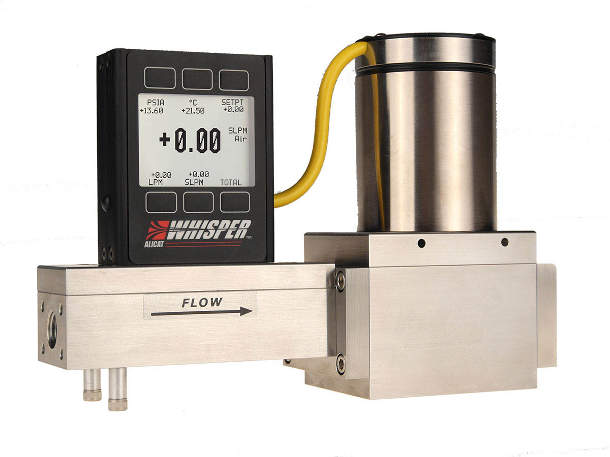 Alicat MCRW Massendurchflussregler mit niedrigem Druckabfall für hohe Volumenströme