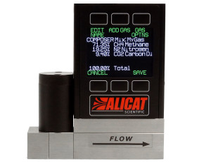 Gas Select COMPOSER gas mix calibration software, gas composition screen
