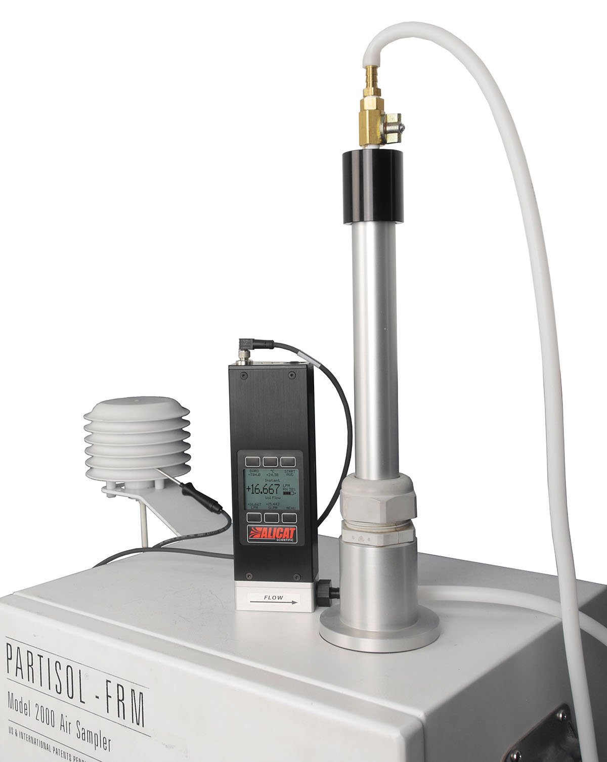 Étalonnage de débit d'un échantillonneur d'air Partisol/Thermo Scientific 2000 FRM avec le FP-25 d'ALICAT