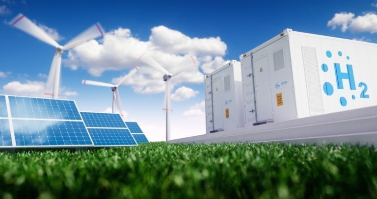 Hydrogen energy storage with renewable energy sources