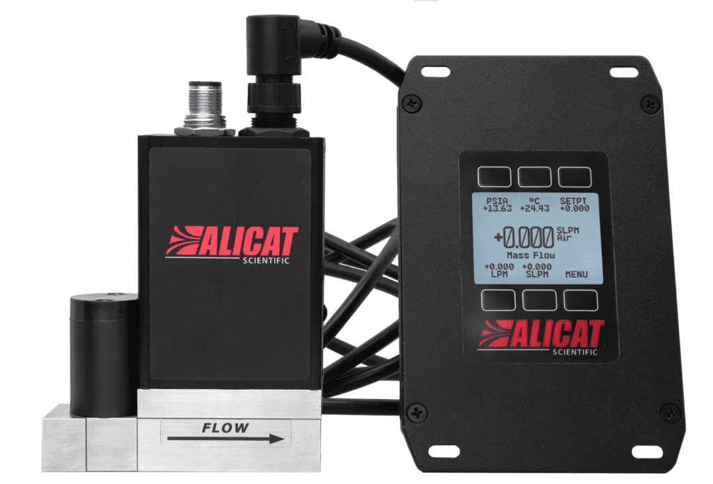 带封闭式远程显示器的 Alicat 质量流量控制器