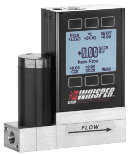 Low pressure drop mass flow controller