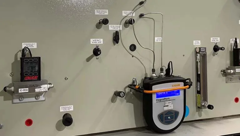Nel Hydrogen Mass flow meter setup