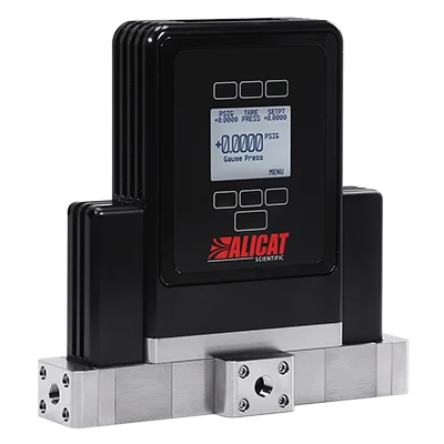 Pressure controller for hazardous environments, dual valves: for inlet and exhaust. From Alicat Scientific
