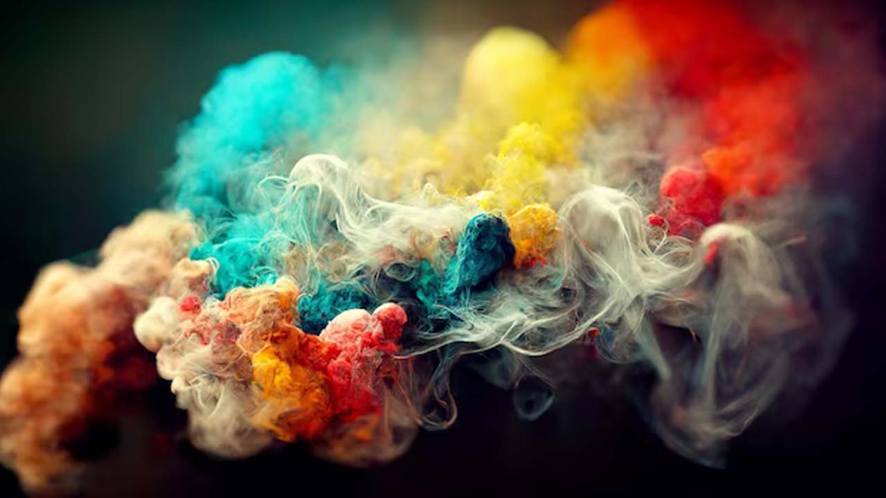Photo of a cloud of different gases mixing