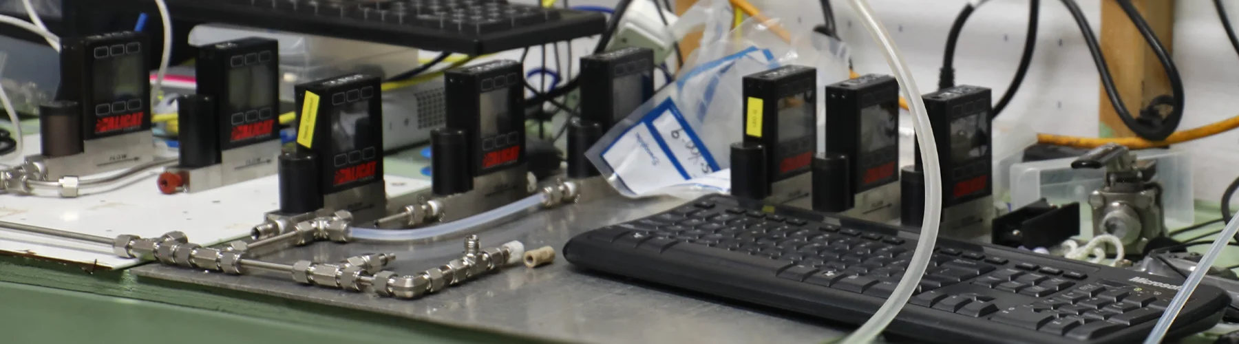 Photo of Alicat devices mixing gases