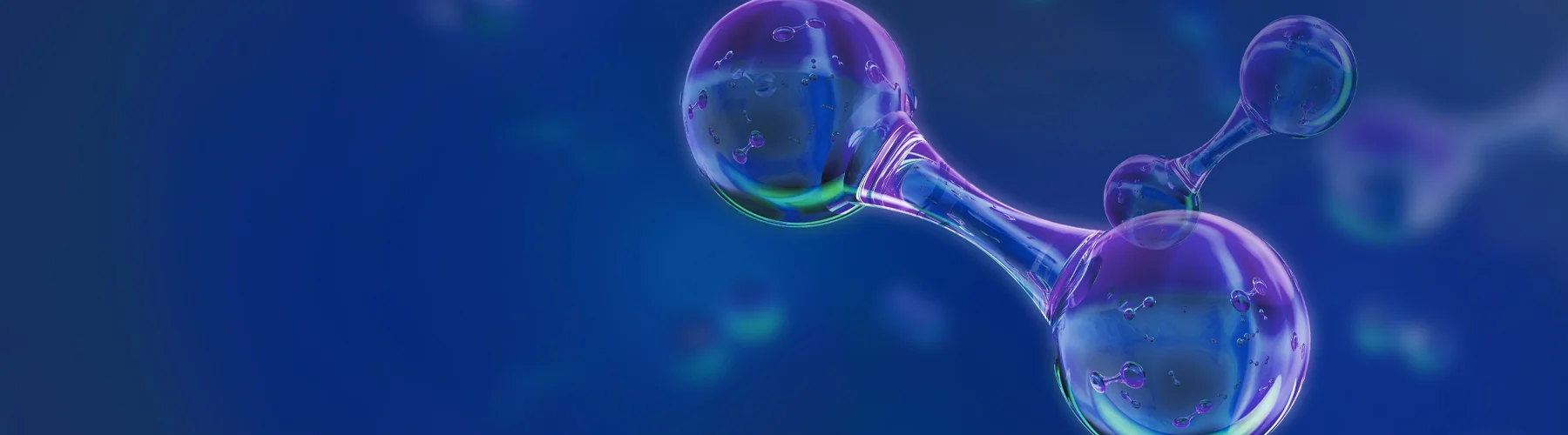 Graphic of hydrogen molecules