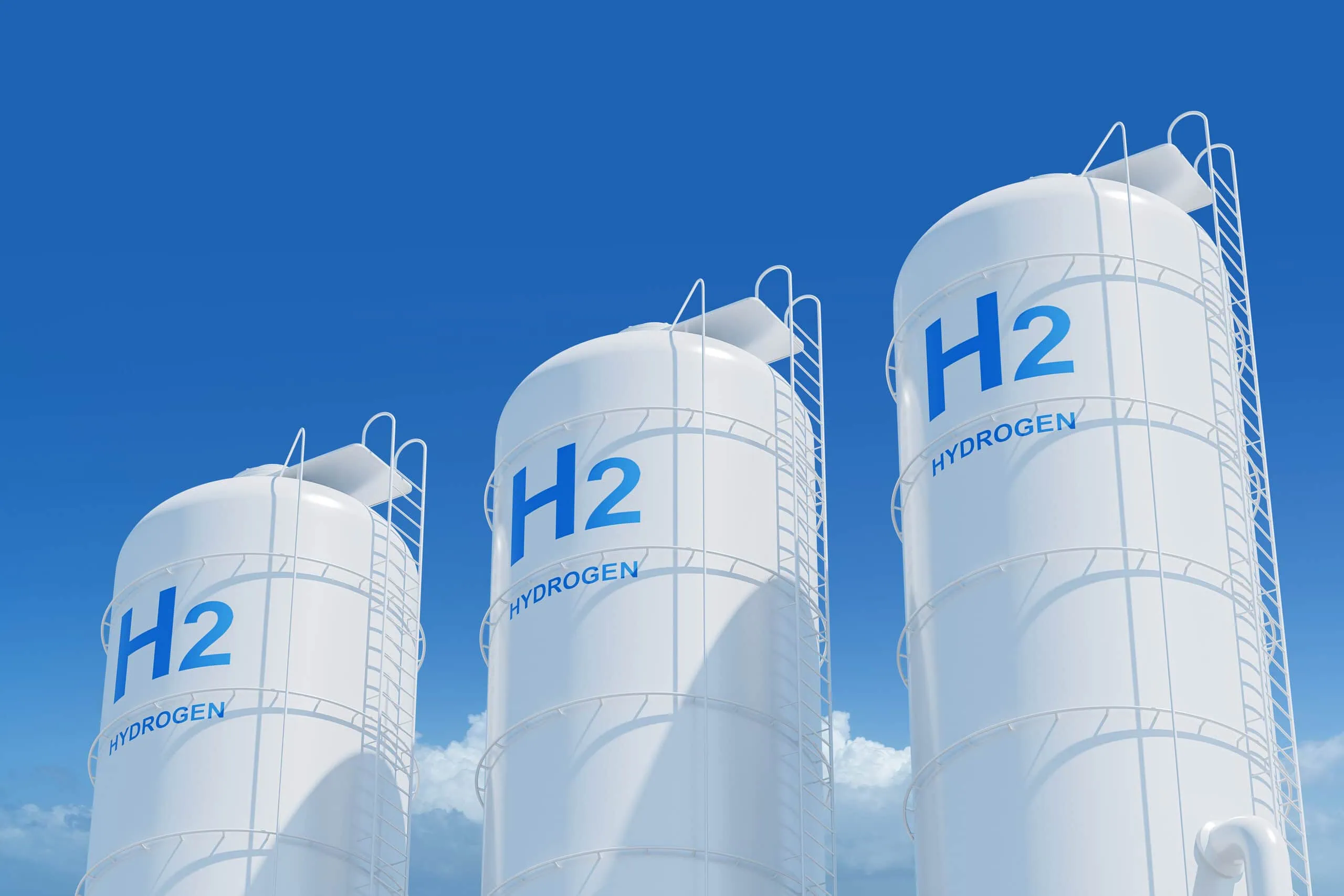 Photo of hydrogen storage tanks