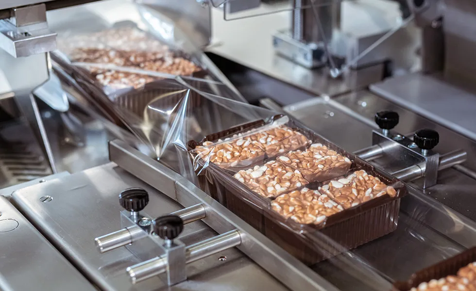 Photo of a modified atmosphere in food packaging