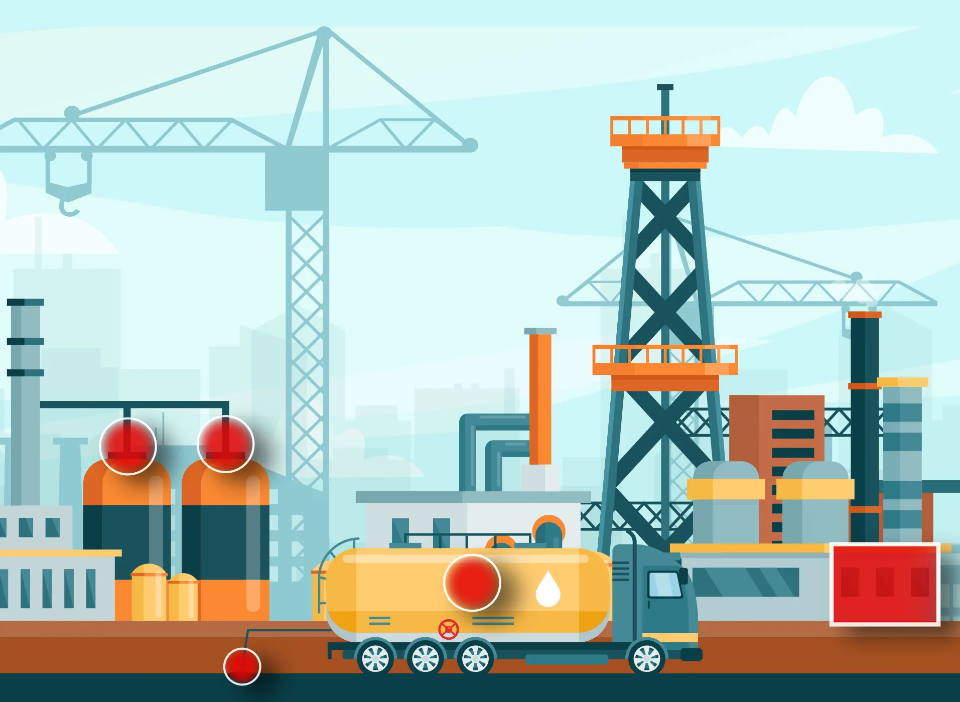 Graphic depicting a hazardous location that requires intrinsically safe instrumentation