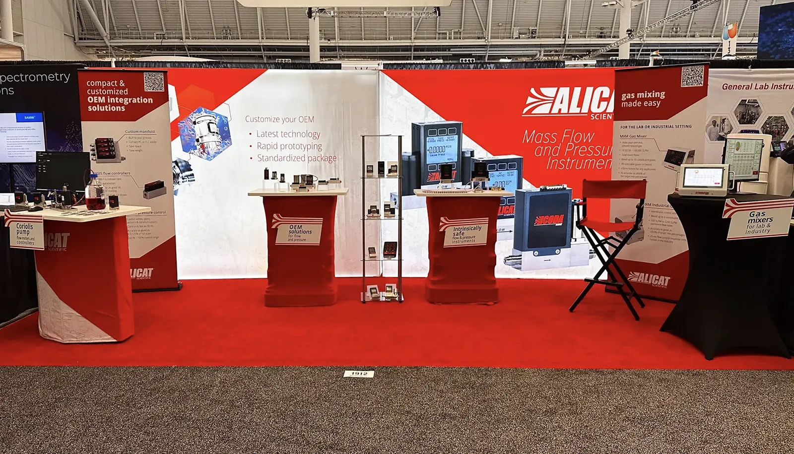 Photo of an Alicat conference booth